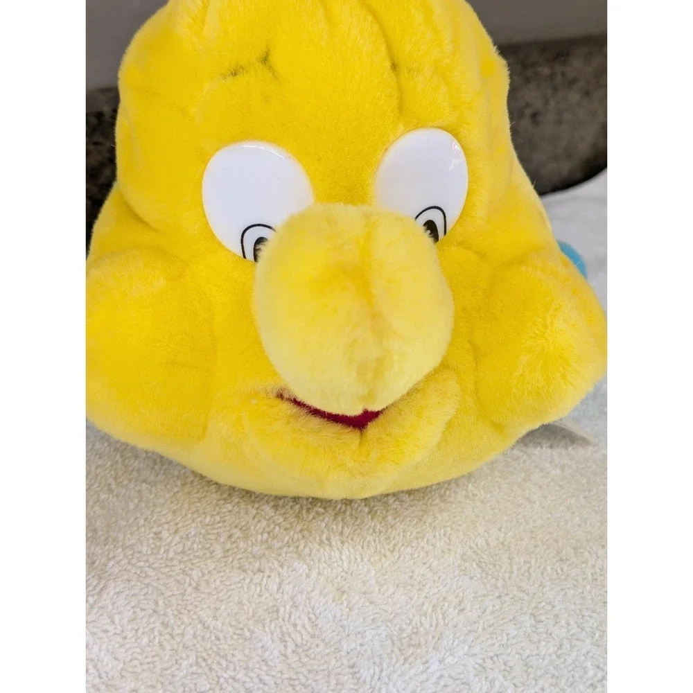 VINTAGE rare PLUSH ORIGINAL LITTLE MERMAID 1991 TYCO FLOUNDER FISH  DISNEY